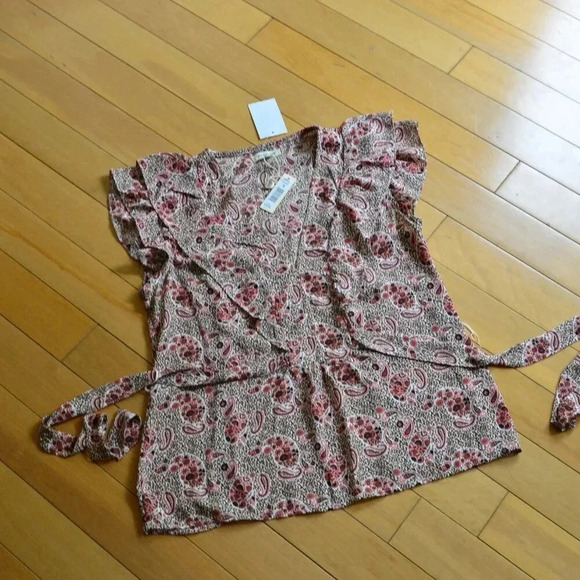 Max Studio Paisley Printed Blouse Size S - Picture 1 of 9